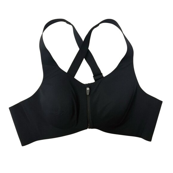 Knix Zip Front Catalyst Sports Bra Women’s Size 3 Black 36B 36C - Picture 1 of 8